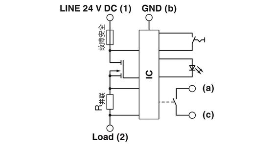 24 V gelijkstroom 2800907 CB E1 24DC/10A NO P Elektronische apparatuur Circuit breaker 5 polen