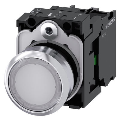 Metalen glanzende verlicht platte knop momentane SIRIUS ACT knop 3SU1156-0AB60-1BA0
