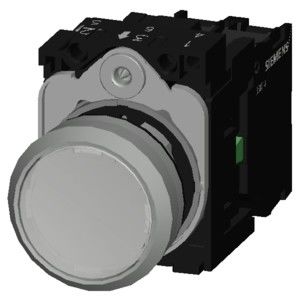 Metalen glanzende verlicht platte knop momentane SIRIUS ACT knop 3SU1156-0AB60-1BA0