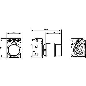Plastic ongeluchte verhoogde drukknop 3SU1200-0FB10-0AA0 voor SIRIUS ACT Compact Unit