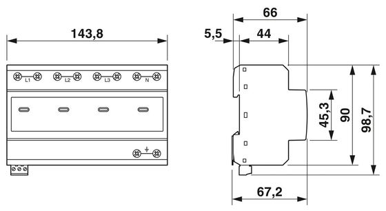 5 V wisselstroom... 250 V wisselstroom 125 V wisselstroom UL 2801561 VAL-ME 385/80-3S-FM Type 2 Overspanningsbeschermer