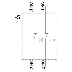 Voorgezette schroefterminal 2NC-contactmodule voor PLC 3SU1400-1AA10-1EA0 SIRIUS ACT