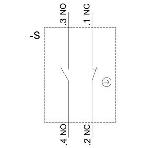 Voorste montage 1NO1NC PLC 3SU1400-1AA10-3FA0 SIRIUS ACT Contactmodule met terminal