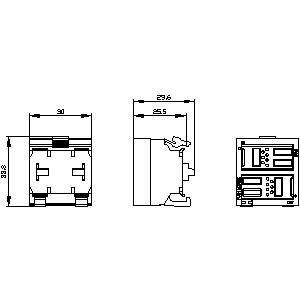 Gebruikersvriendelijke PLC 3SU1400-1MA10-1BA1SIRIUS ACT PROFINET met terminal module 2DI zwart