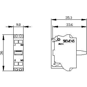 PLC 3SU1400-2AA10-3CA0 SIRIUS ACT Contactmodule Base Mounting 1NC Veergeladen Terminal