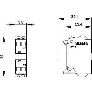 Vorder gemonteerde SIRIUS ACT-LED-module 3SU1401-1BB20-3AA0 met veergeladen terminals