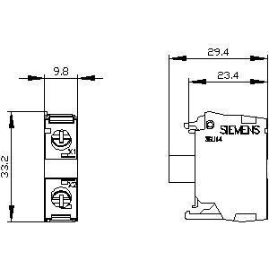 PLC 3SU1401-1BB30-1AA0 SIRIUS ACT LED-module Voorste montage schroef Terminal prestaties
