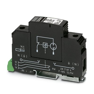 5V AC tot 250V AC 2817974 F-MS 12/FM Type 2 Overspanningsbeschermer met en prestatie 2 pool