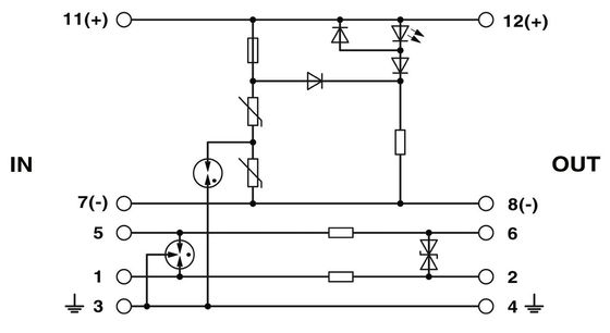 2819008 PT PE/S 1X2-24-ST Overschuivingsbeschermings stekker met 2 polen en nominale spanning 24 V wisselstroom