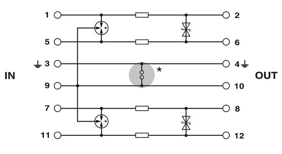 2838283 PT 2X2-24AC-ST Overschrijdingsbeschermings stekker met 2 polen en nominale spanning 24V wisselstroom