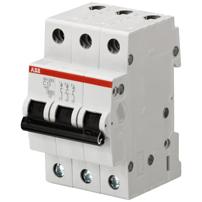 MCB SH203-D4 Miniatuurcircuitbreaker 3P D 4 A voor elektriciteitsdistributiesystemen