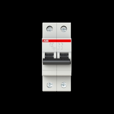 SH202-C10 Miniatuurcircuitbreaker 2P C 10 A BCD Curve C voor industriële toepassingen
