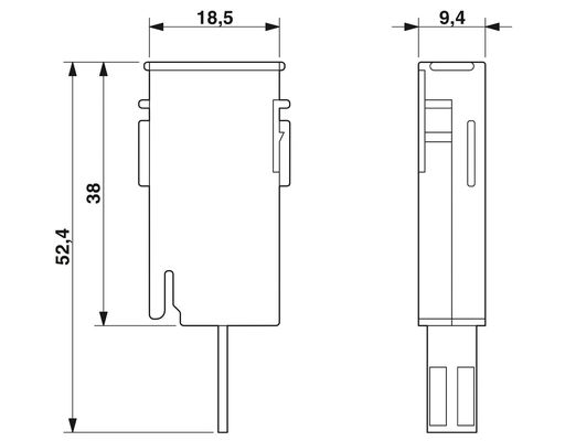 2838500 CTM 1X2- 24DC-overspanningsbeschermingsplug voor 24 V gelijkstroom nominale spanning en 1 pool