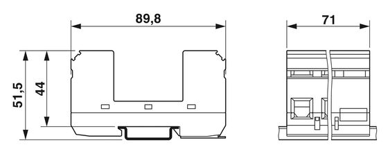 VAL-MS/3 1-BE Type 2 overspanningsbeschermingsbasis met 1 pool en nominale spanning 2838885
