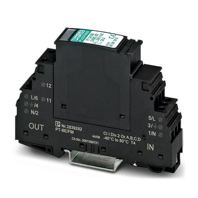 2839185 PT 2X1VA-120AC-ST Spanningsbeschermingsplug voor 120V wisselstroomkringen