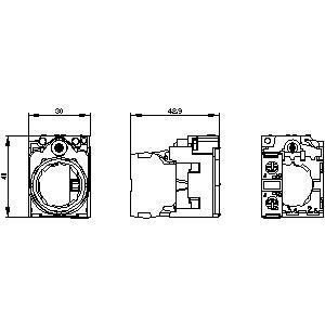 3SU1550-1AA10-1CA0 SIRIUS ACT-houder en -module universele kunststof metalen 3 plaatsen A schroefterminal 1NC