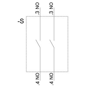 Universal Plastic Metal PLC 3SU1550-1AA10-1NA0 met 2NO SIRIUS ACT-houder en module