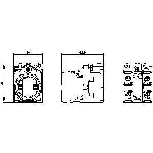 Universal Plastic Metal PLC 3SU1550-1AA10-1NA0 met 2NO SIRIUS ACT-houder en module