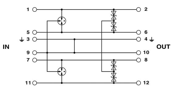 24V gelijkstroom overspanningsbeschermer Plug 112 PT 4-EX I -24DC-ST met 4 poolontwerp
