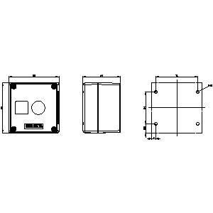 PLC 3SU1801-0AA00-0AB1 22 mm ronde plastic behuizing voor 1 commando-apparaat van het besturingspunt
