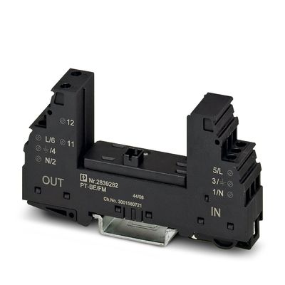 1 pool 2839282 PT PT-BE/FM Type 3 overspanningsbeschermingsbasis met nominale spanning