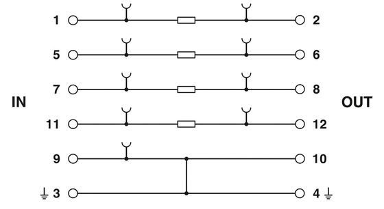 1 pool 2839363 PT 4X1-BESSorge Protector Base Nominale Spanning 4X1-BE voor industriële veiligheid
