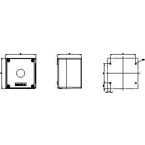 PLC 3SU1801-1AA00-1AA1 Behuizing voor 4 positie knop ID-sleutelgeschakelde schakelaars en sensorschakelaars