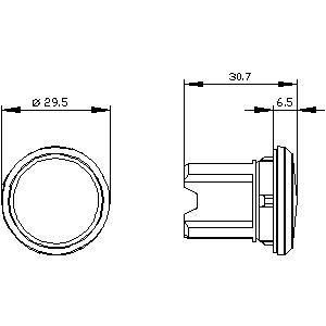 PLC 3SU1950-0FA80-0AA0 SIRIUS ACT Accessoires Metalen blinkgrijze/zilveren blindblinkstop