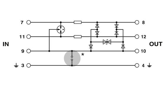 PT 3-HF-12DC-ST Overspanningsbeschermer Plug 12 V DC Nominale Spanning 2 Pol Bliksembescherming