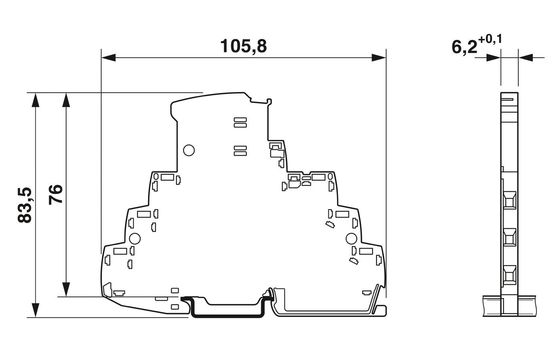 TTC-6-1X2-M-24DC-PT-I Overspanningsbeschermer Gemakkelijk te installeren Nominale spanning 24 V DC