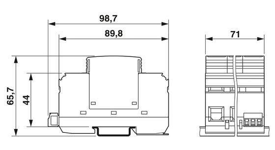 4 polen 350V wisselstroom VAL-MS 350VF/3 1-FM Type 2 Overspanningsbeschermer 2858632 voor apparatuur