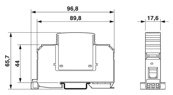 1 pool 2868033 VAL-MS 60/FM Phoenix Contact Type 2 Overspanningsbeschermer Pole Nominale spanning