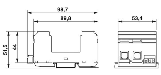 250V AC Nominale VAL-MS/3 0-BE/FM Type 2 Overspanningsbeschermingsbasis met 3 polen prestaties