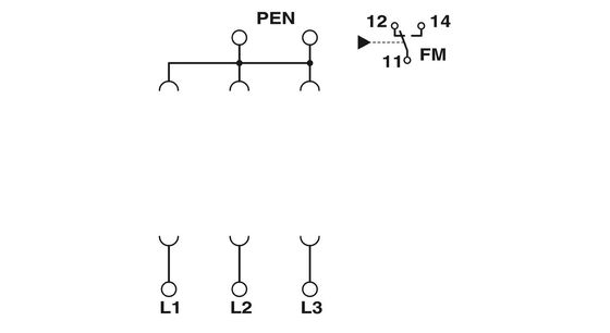 250V AC Nominale VAL-MS/3 0-BE/FM Type 2 Overspanningsbeschermingsbasis met 3 polen prestaties