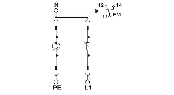 VAL-SEC-T2-2C-350-FM Type 2 Overspanningsbeschermer 5V AC... 250V AC 125V DC 200mA DC 3 pool