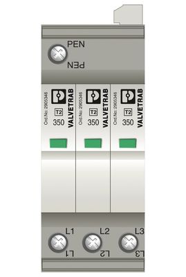 2905339 VAL-SEC-T2-3C-350-FM Phoenix Contact Type 2 Overspanningsbeschermer met 5V-250V wisselstroom