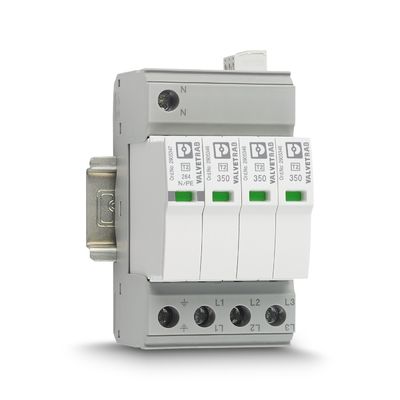 1 pool 2905340 VAL-SEC-T2-3S-350-FM Type 2 Overschrijdingsbeschermer voor 5V AC tot 250V AC en 125V DC
