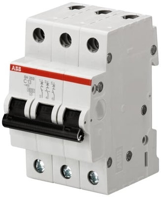 3P D 2A Breekcapaciteit MCB SH203-D2 Miniatuurcircuitbreaker 50Hz Nominale frequentie