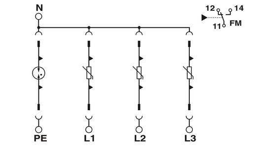 4 pool 2905345 VAL-SEC-T2-3S-350 Type 2 Spanningsoverheersingsbeschermer voor 5V AC tot 250V AC en 125V DC 200mA DC