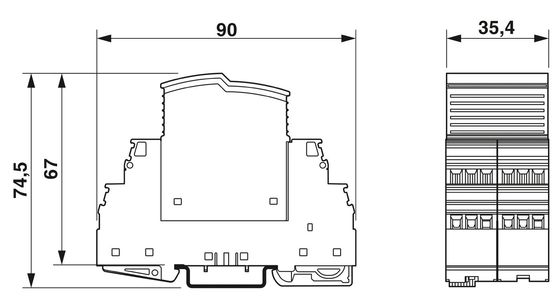 5V AC... 250V AC 125V DC 200mA DC 2905348 VAL-SEC-T2-1S-175-FM Type 2 overspanningsbeschermer