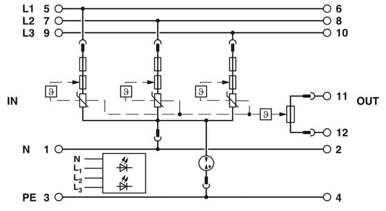 5V AC... 250V AC 125V DC 200mA DC 2905348 VAL-SEC-T2-1S-175-FM Type 2 overspanningsbeschermer