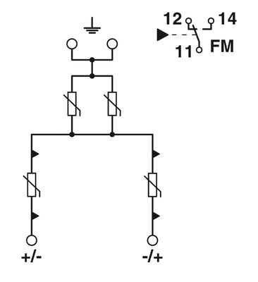 2905640 VAL-MB-T1/T2 1500DC-PV/2 V-FM Klasse 1/2 Bliksem/overspanning 4 pool