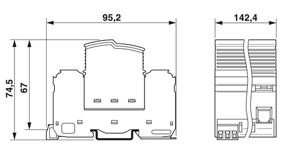 2905421 FLT-SEC-P-T1-3S-350/25-FM Type 1 2 gecombineerde overspanningsbeschermer voor u