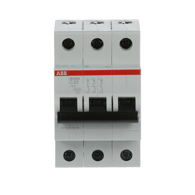 MCB SH203-C32 Miniatuurcircuitbreaker 3P C 32A Nominale spanning 220