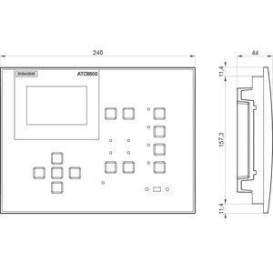 ATC 6500 Transfer Control Device met 180x240 mm LCD-displaypaneel PLC 3KC9000-8TL50