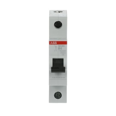 1P SH201-B6 Miniatuurcircuitbreaker B 6 A voor elektrisch distributiesysteem