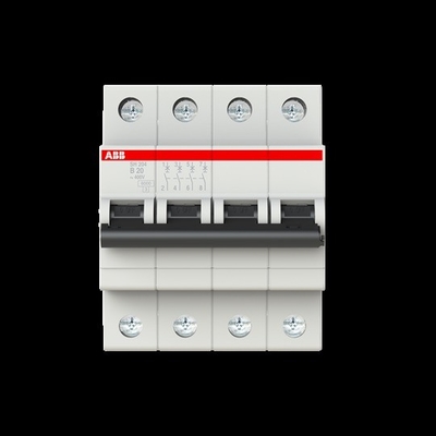 MCB SH204-B20 Miniatuurcircuitbreaker 4P 20A 220V 50Hz Nominale spanning en frequentie