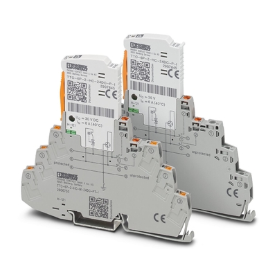 TTC-6P-2-HC-M-24DC-PT-I overspanningsbeschermer met 2 polen en een nominale spanning van 24 V gelijkstroom