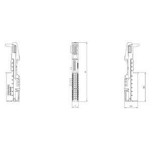 6ES7193-6BP20-0BA0 ET 200SP BaseUnit BU15-P16 A10 2B PLC voor industriële toepassingen
