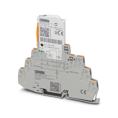 2 polen TTC-6P-3-HF-F-M-24DC-PT-I-overspanningsbeschermer voor 24V gelijkstroomoverspanningsbeschermingsapparatuur